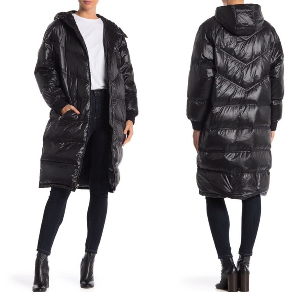 7 For All Mankind Jackets & Blazers - 7 For All Mankind Long Hooded Down Coat